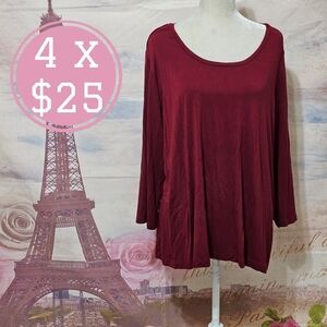 EST 1946 Elegant Red Women's Top SZ 22/24W